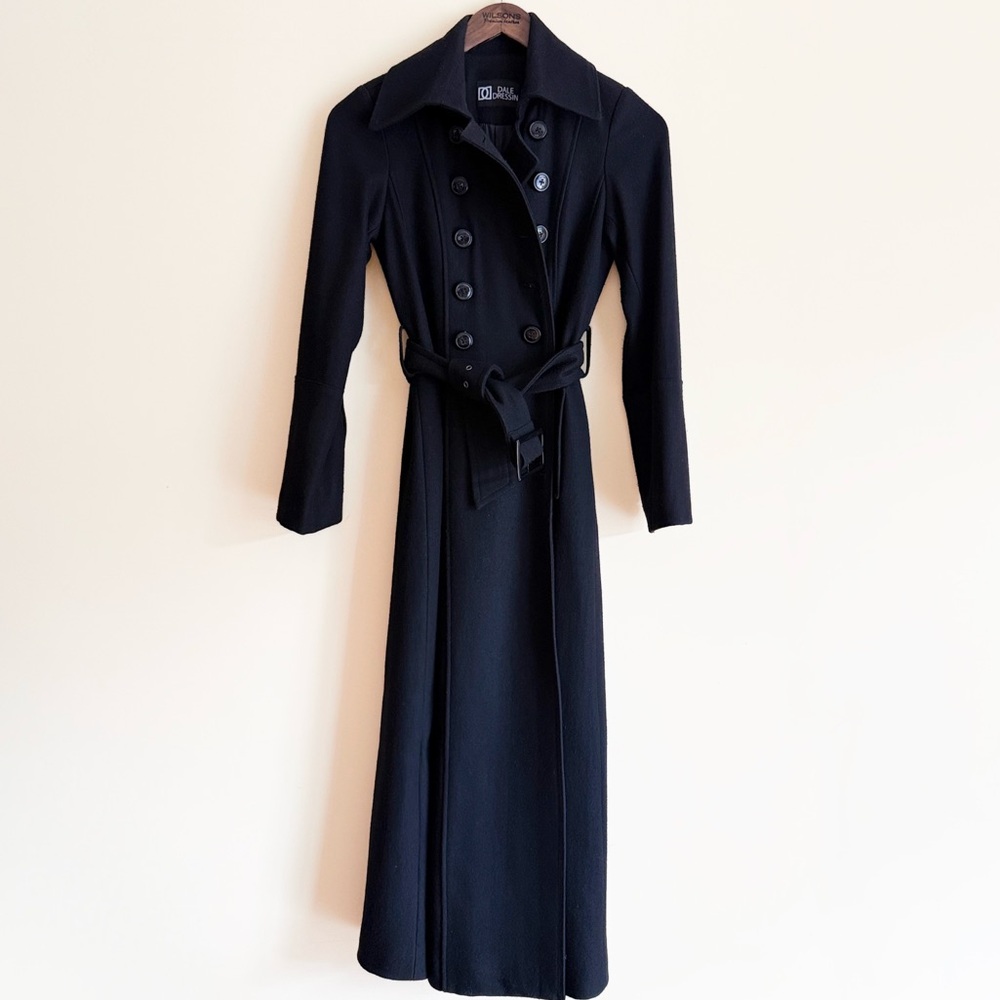 DÁLI Collection – Long Black Wool Blend Tailored Trench Coat – XS - Picture 2 of 4
